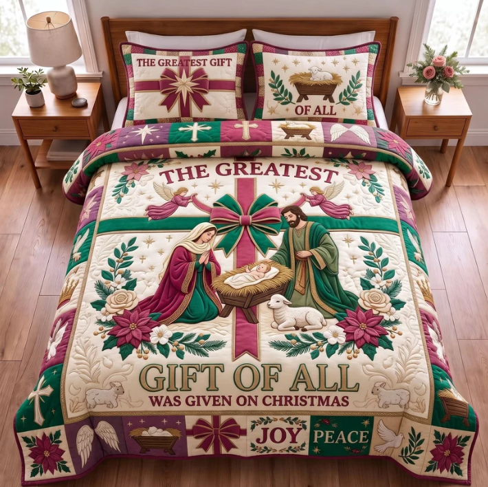 The Greatest Gift 3-Piece Quilted Bedding Set