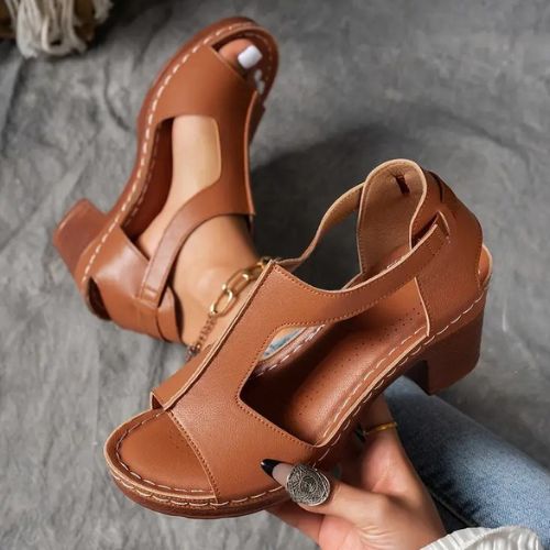 🔥 Hot Selling 🔥Women's Chunky Heel Sandals-Arch Support Sandals For Women