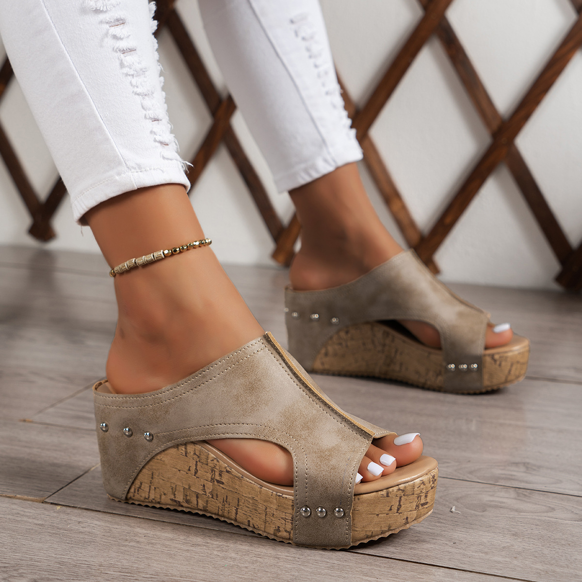 70%Off--Sandals Wedge Heel Women's Summer Comfortable Summer Shoes Traditional Shoes Trainers Barefoot Women's Sandals Wide Feet Elegant Dirndl Shoes