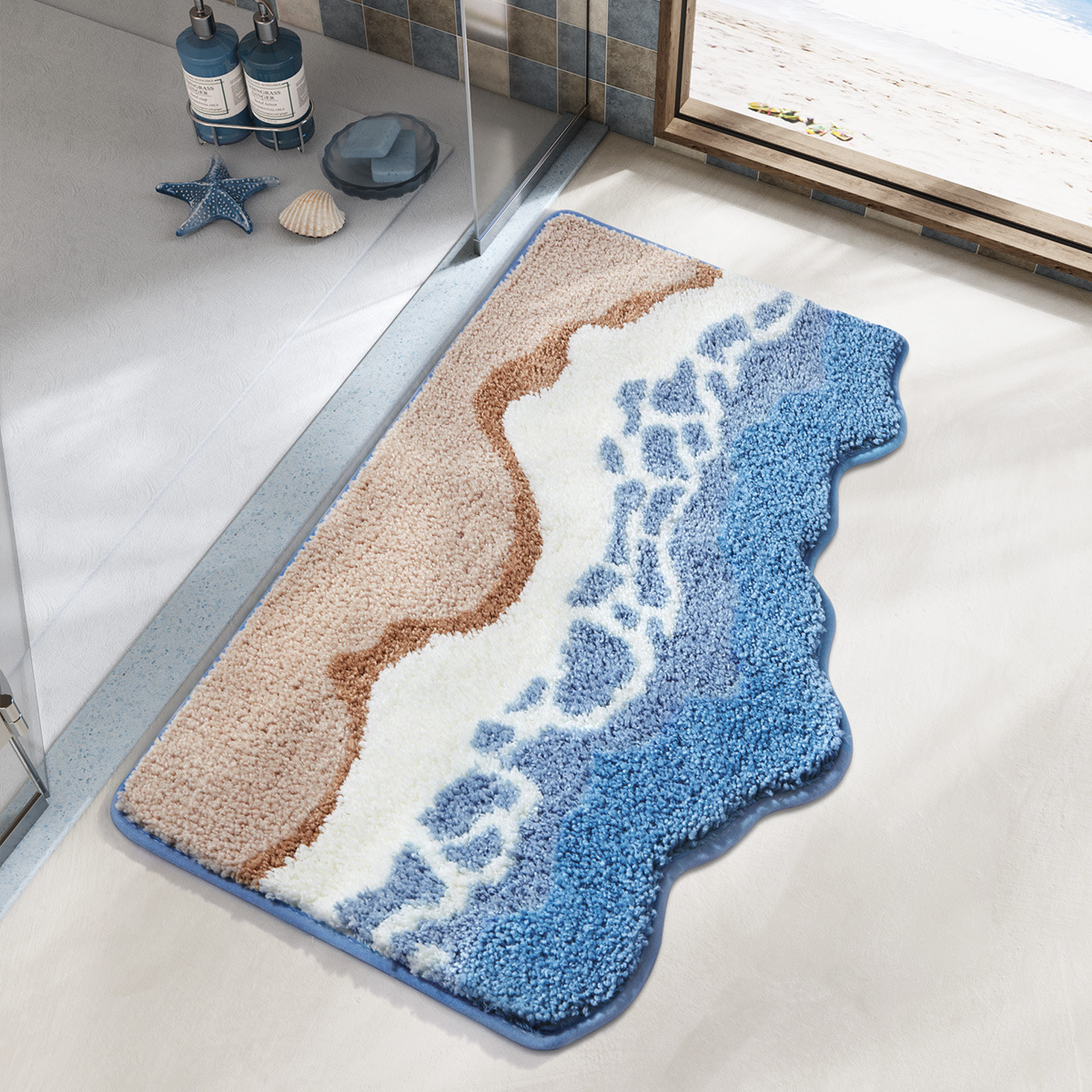 🔥 Last Day 45% OFF – Ocean Breeze Faux Cashmere Non-Slip Bath Rug