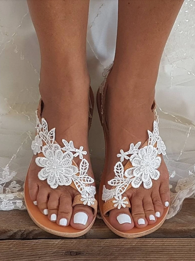 Summer Floral Lace Boho Sandal