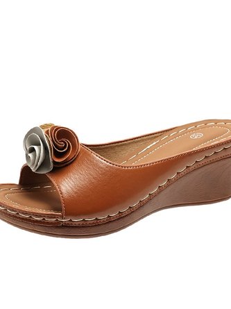 Summer Simple Plain Slide Sandals