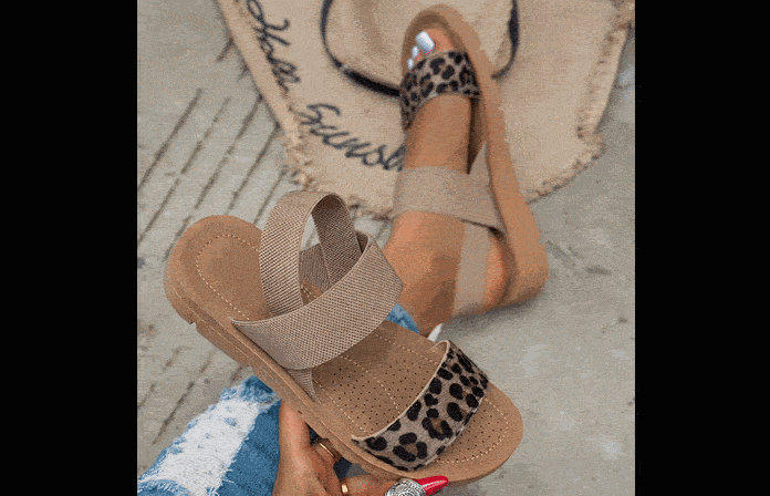 leopard print sandals hero image