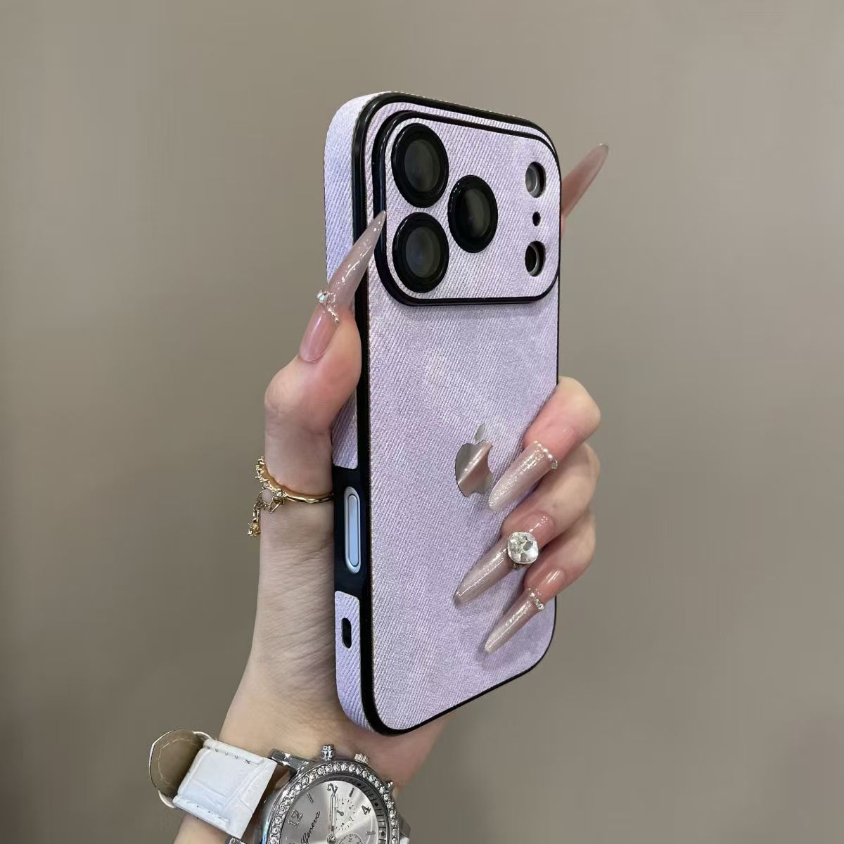 Fashion denim pattern fully wrapped phone case