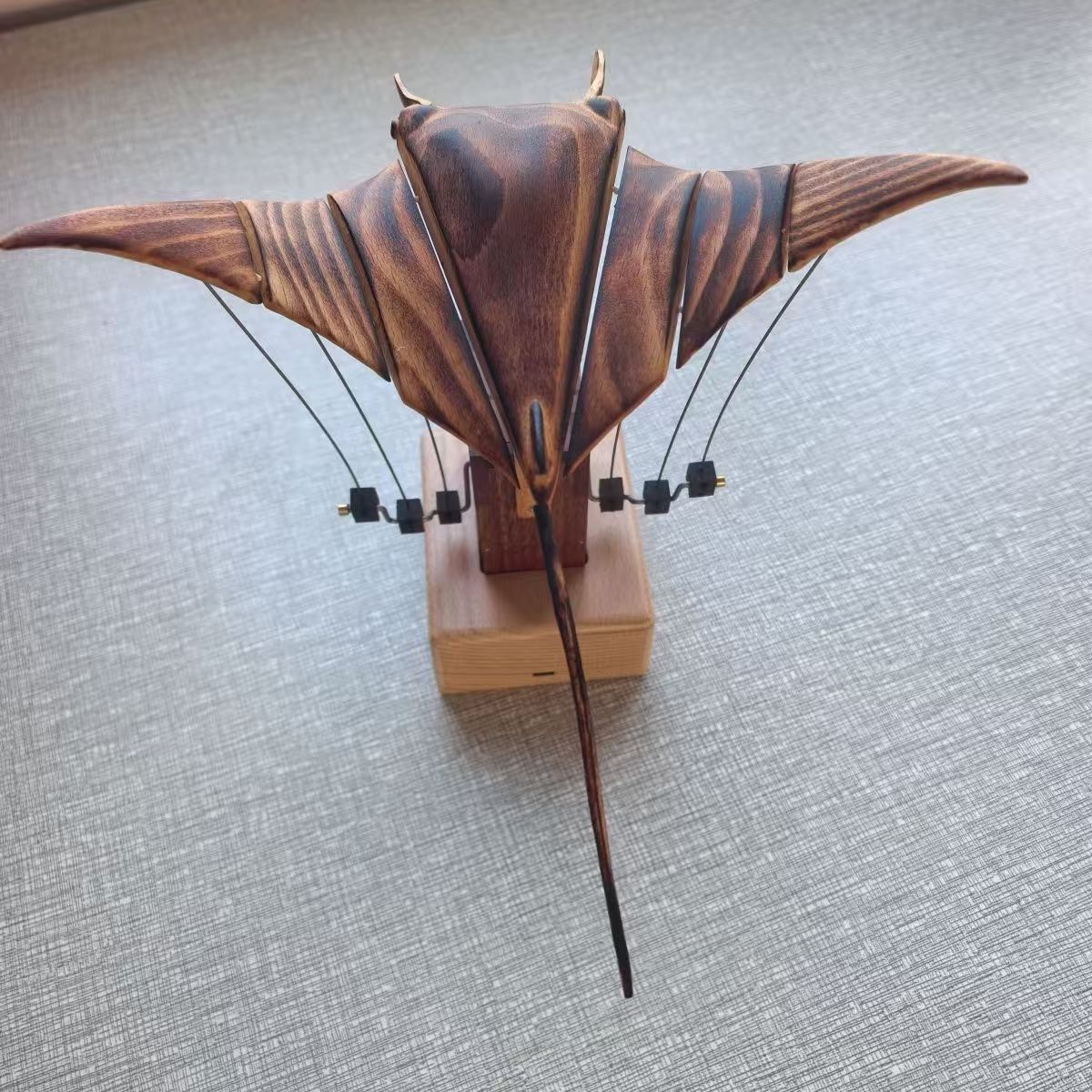 New Wood Carving Devil Fish Ornament - Relieve Stress