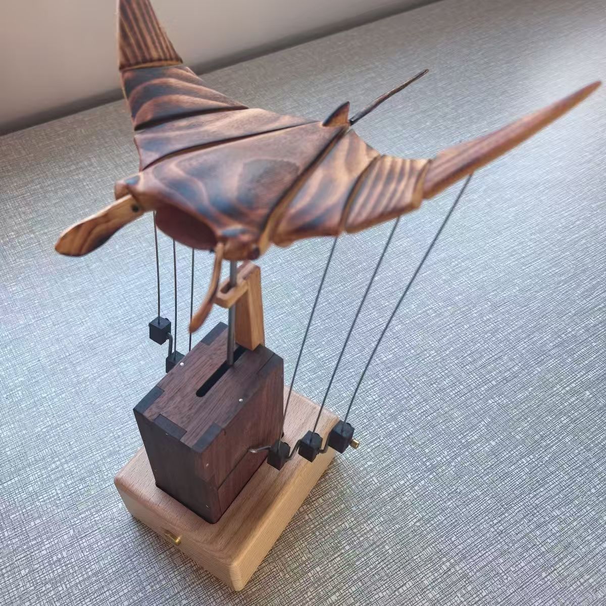 New Wood Carving Devil Fish Ornament - Relieve Stress