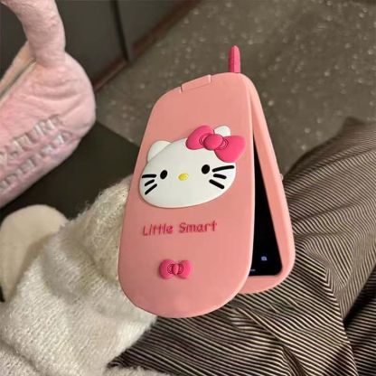 Pink Hello Kitty flip phone case (with mirror on the inside of the flip)