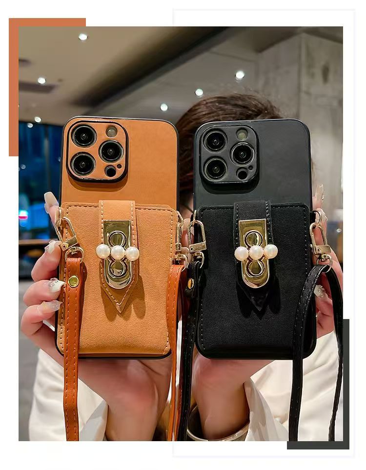 Sheepskin Pearl Card Case Phone Case