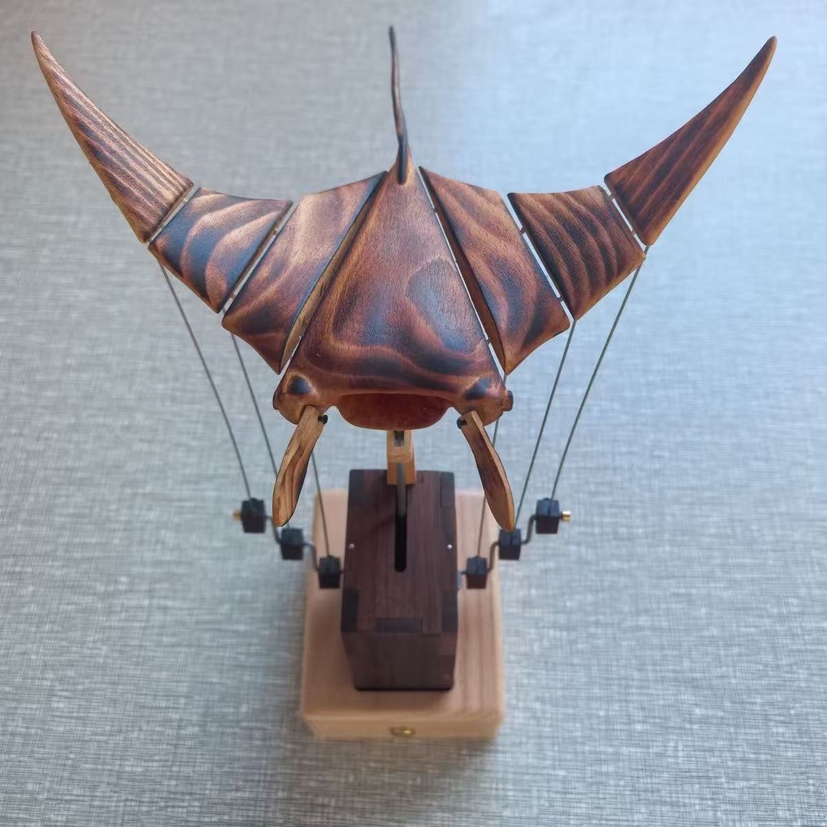 New Wood Carving Devil Fish Ornament - Relieve Stress