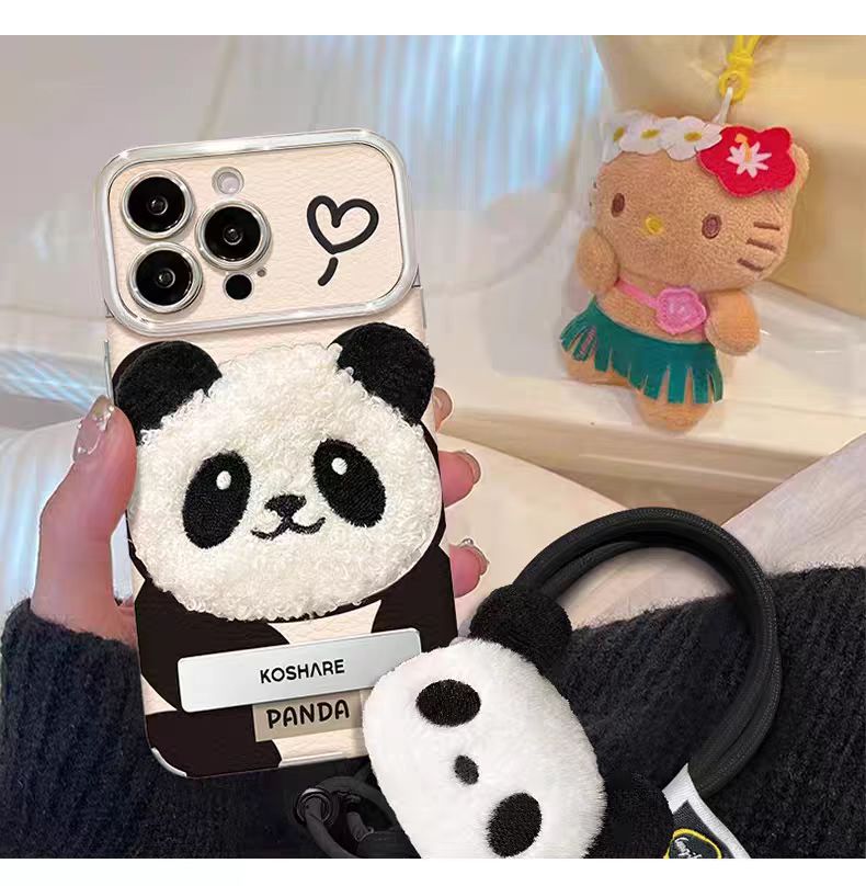 3D Plush Panda - Phone Case