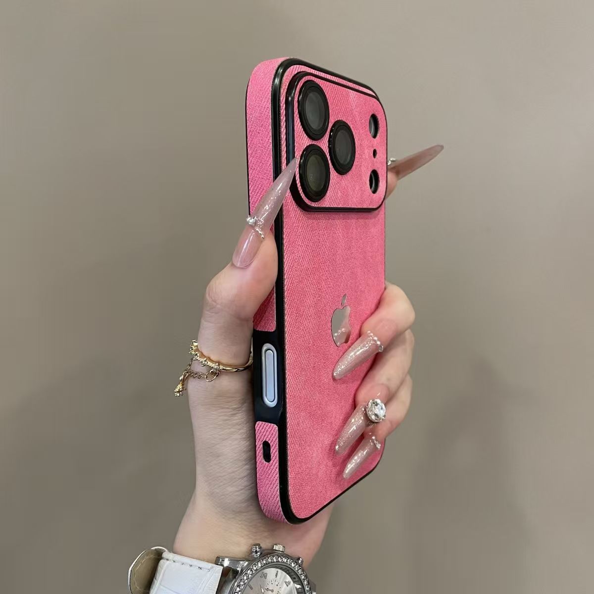 Fashion denim pattern fully wrapped phone case