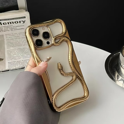 Metal plated hollow snake - phone case