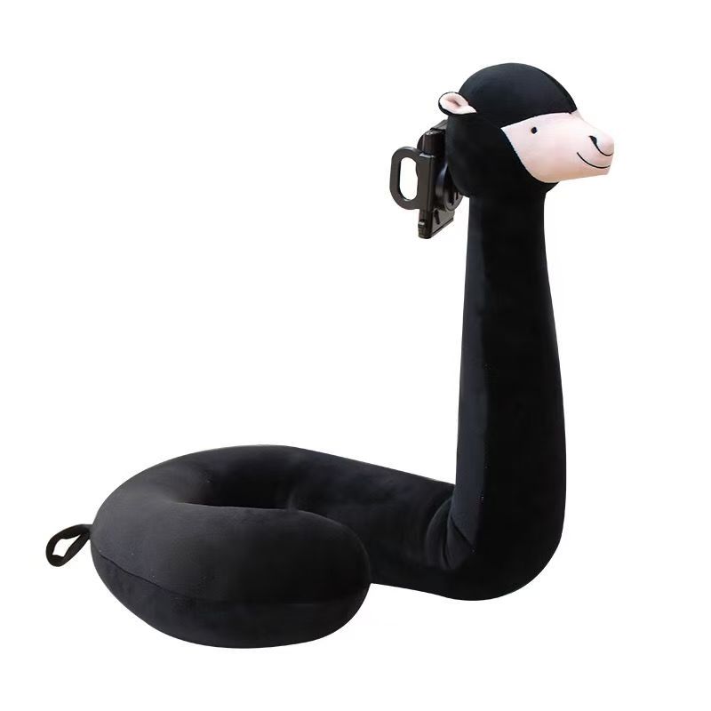 Alpaca U-shaped pillow neck protection, mobile phone stand, lazy bed, drama watching tool, multifunctional neck protection