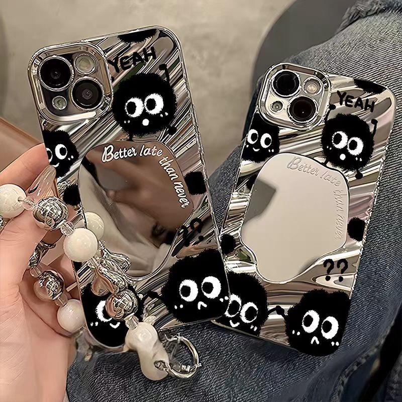 Electroplating Cute Coal Ball Phone Case