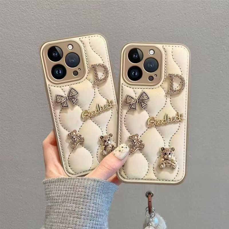 Metal Bear Airbag Phone Case