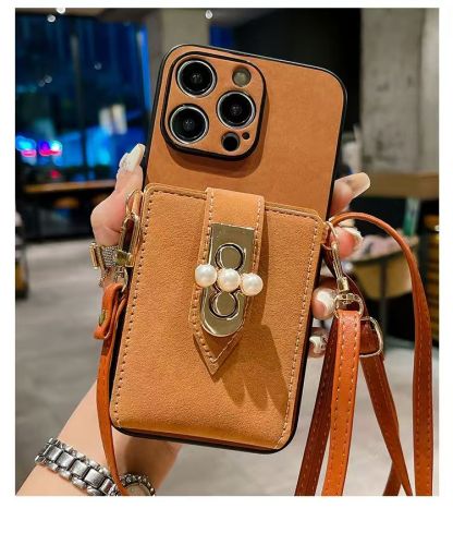 Sheepskin Pearl Card Case Phone Case