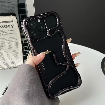 Metal plated hollow snake - phone case