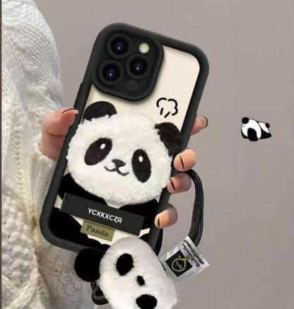 3D Plush Panda - Phone Case