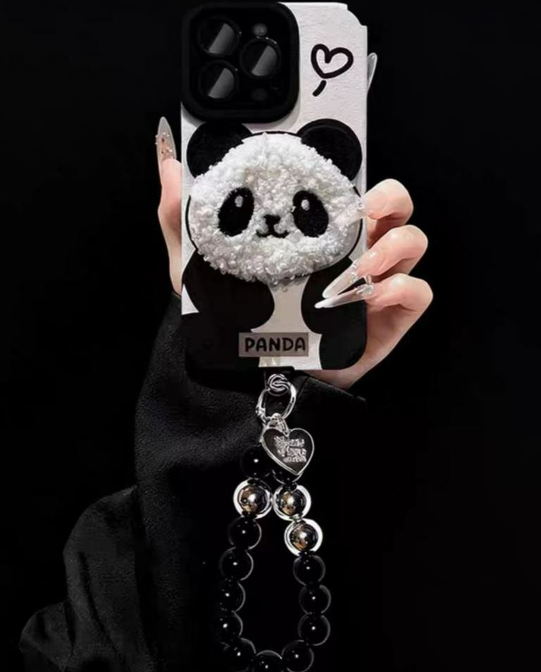 New - Plush 3D Panda Phone Case