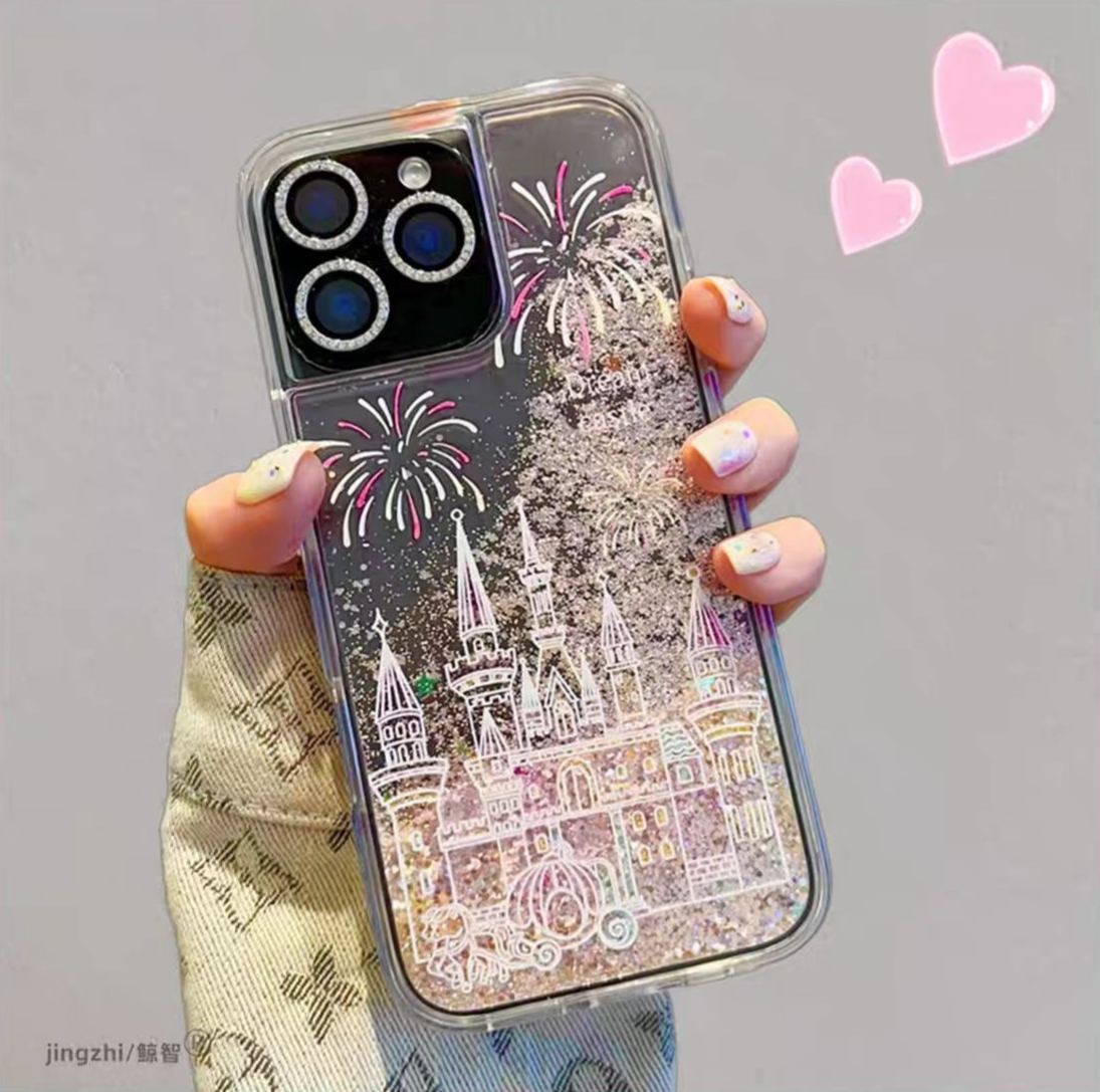 Flowing Sand - Disney Castle Fireworks Phone Case