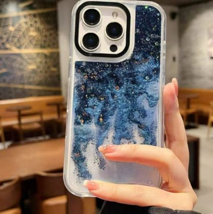 Aurora Starry Sky Flowing Sand Phone Case