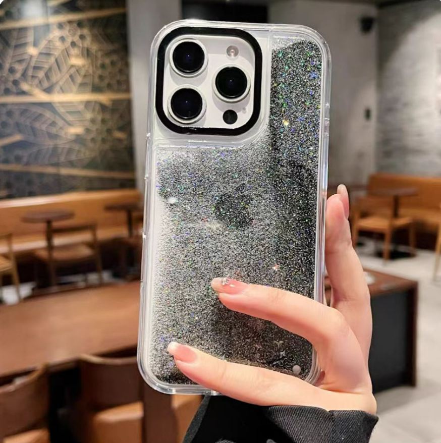 Aurora Starry Sky Flowing Sand Phone Case