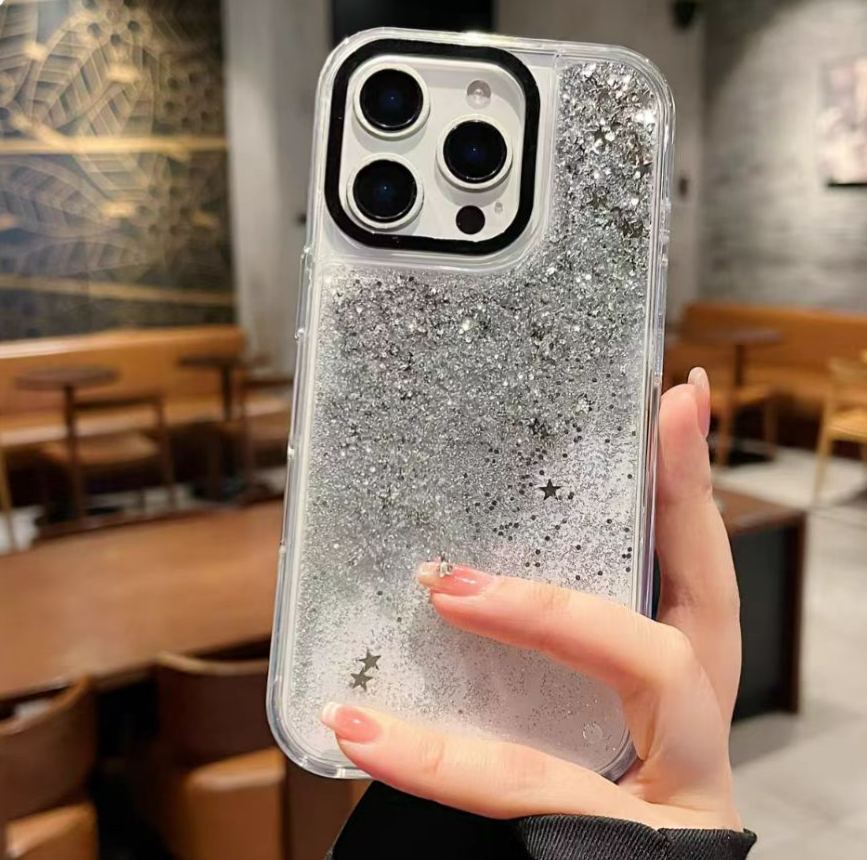 Aurora Starry Sky Flowing Sand Phone Case