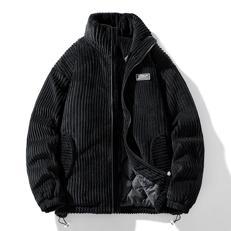Men's warm corduroy cotton jacket-#2015109
