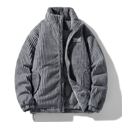 Men's warm corduroy cotton jacket-#2015112