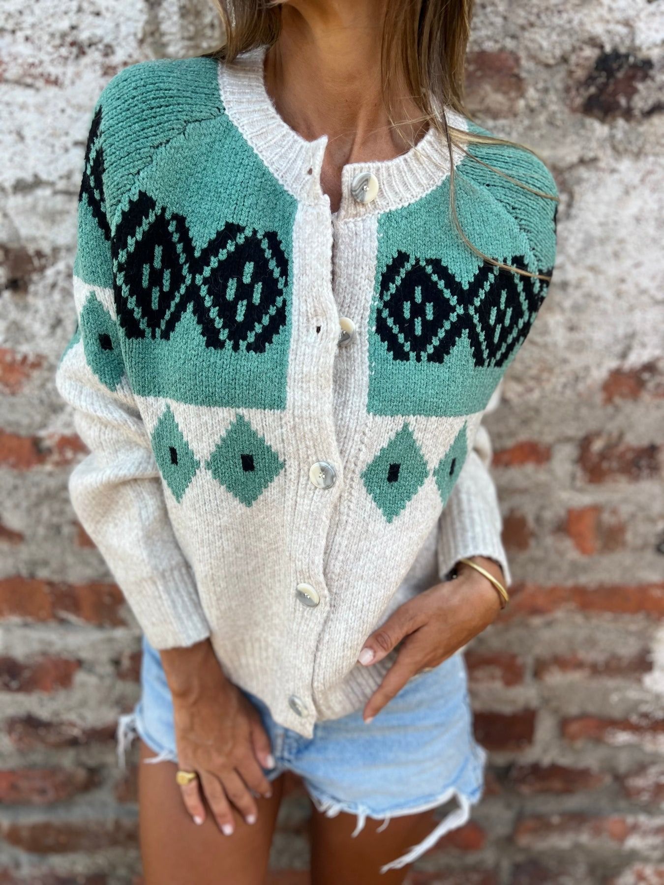 Ethnic style jacquard sweater Cross border ethnic style sweater knitted sweater-#287531