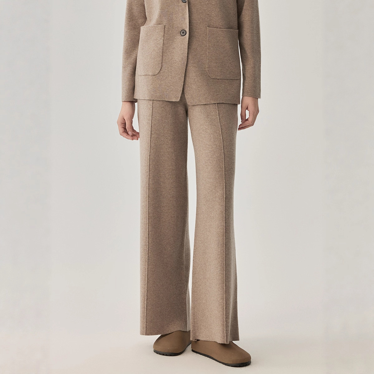 Autumn New Product Sheep Wool Straight Leg Wide Leg Pants, Casual and Versatile, Autumn Style, Commuting Elegant Pants