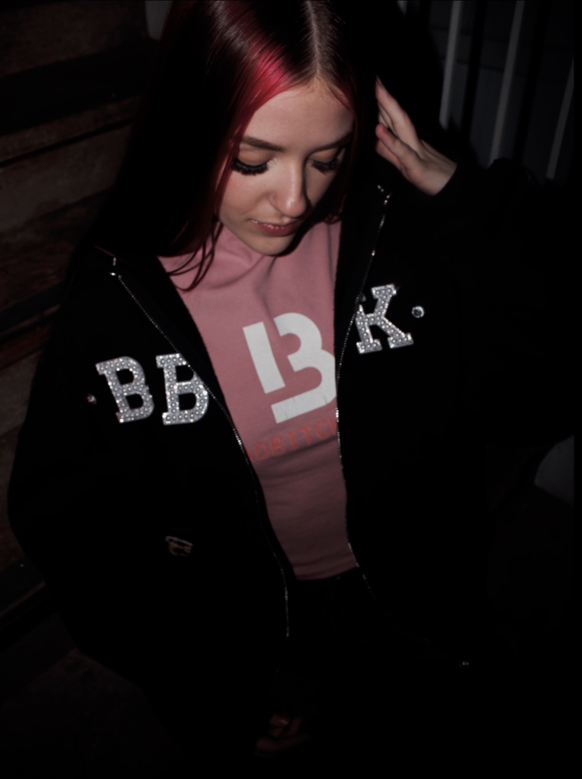 Bad BITCH KILLA Essential Slim Fit Mock Neck T-Shirt 