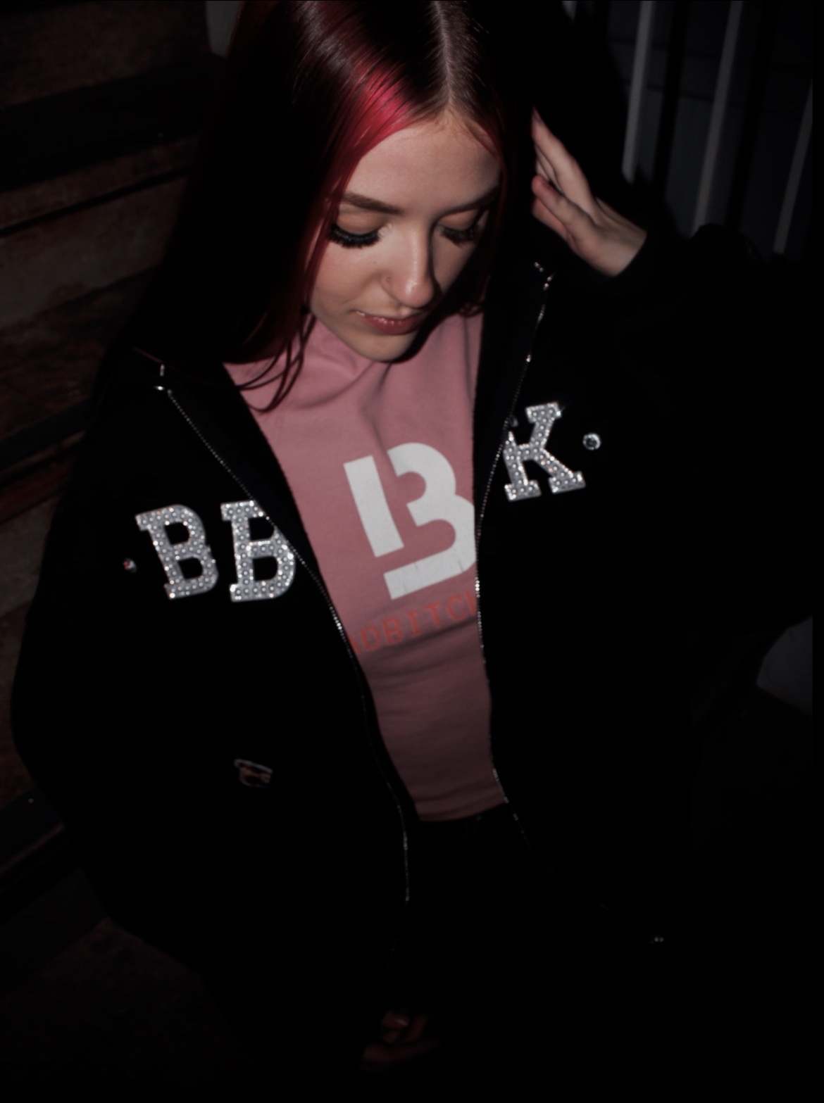 Bad BITCH KILLA Essential Slim Fit Mock Neck T-Shirt 