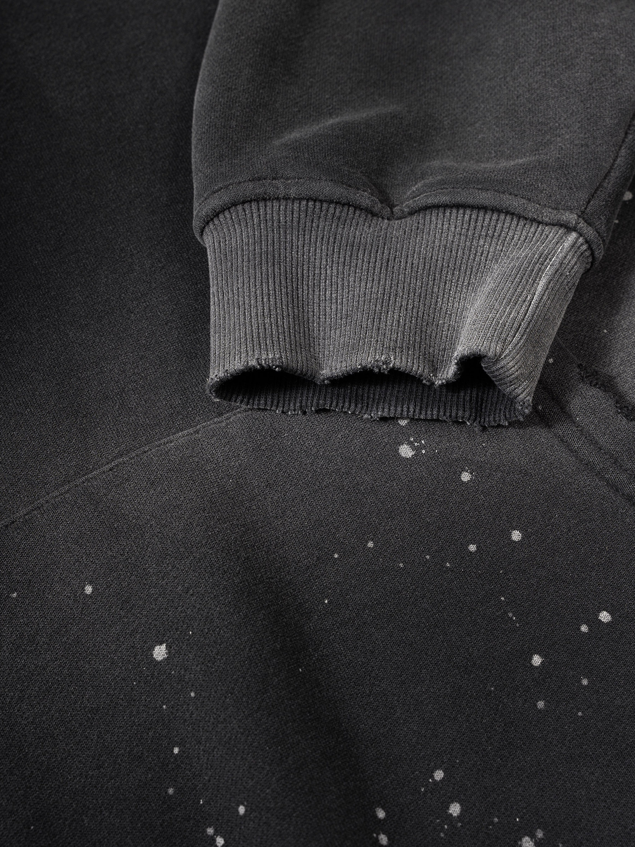 Vintage Washed Frayed Fleece Hoodie-BBKTHESHOP