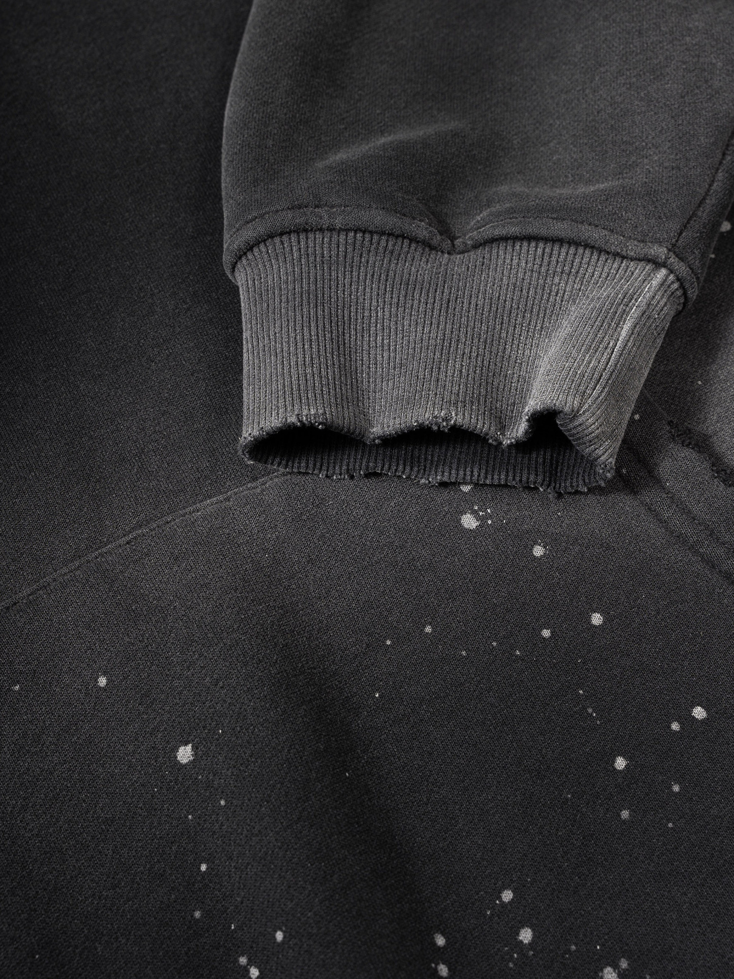 Vintage Washed Frayed Fleece Hoodie-BBKTHESHOP