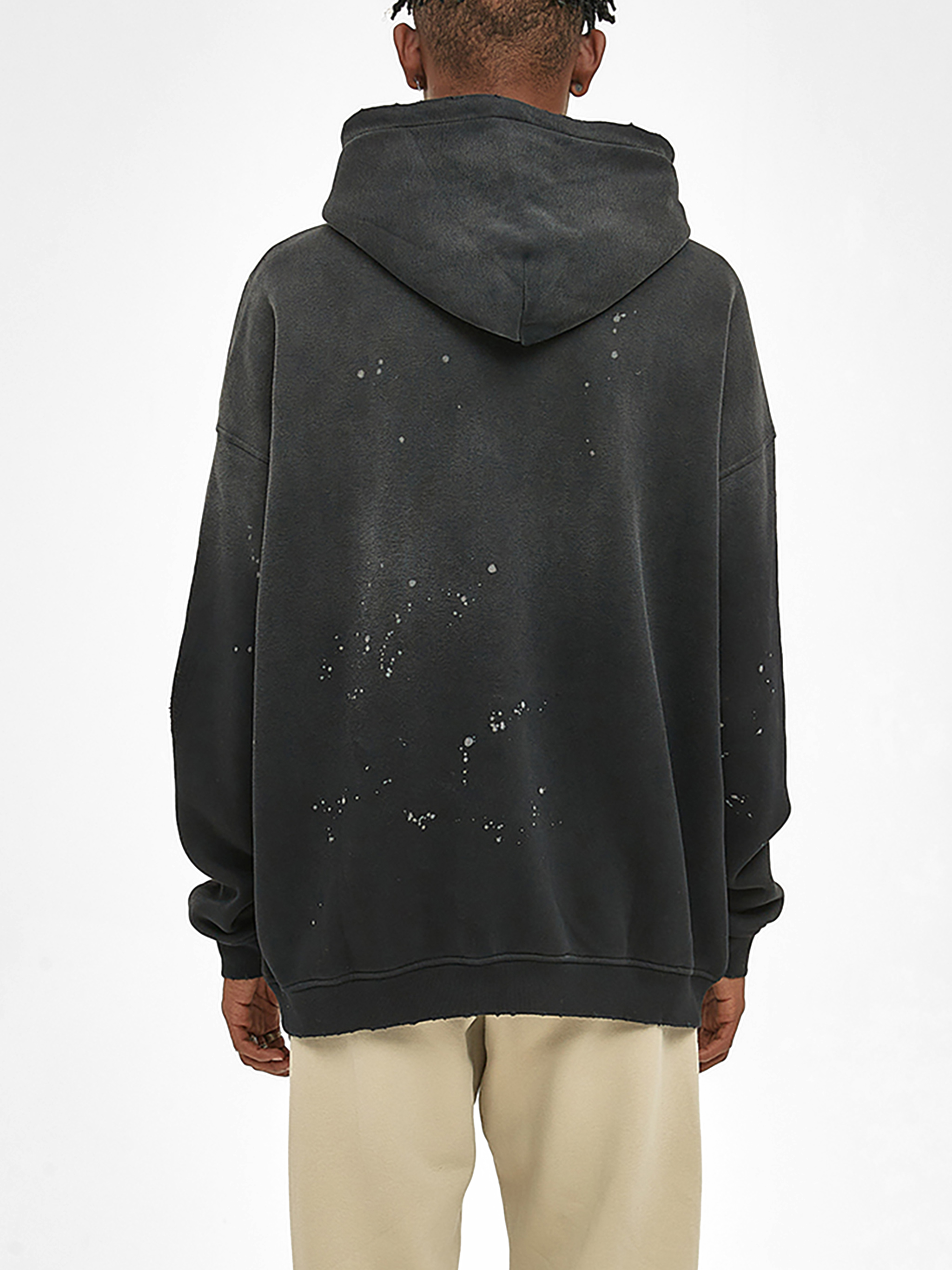 Vintage Washed Frayed Fleece Hoodie-BBKTHESHOP