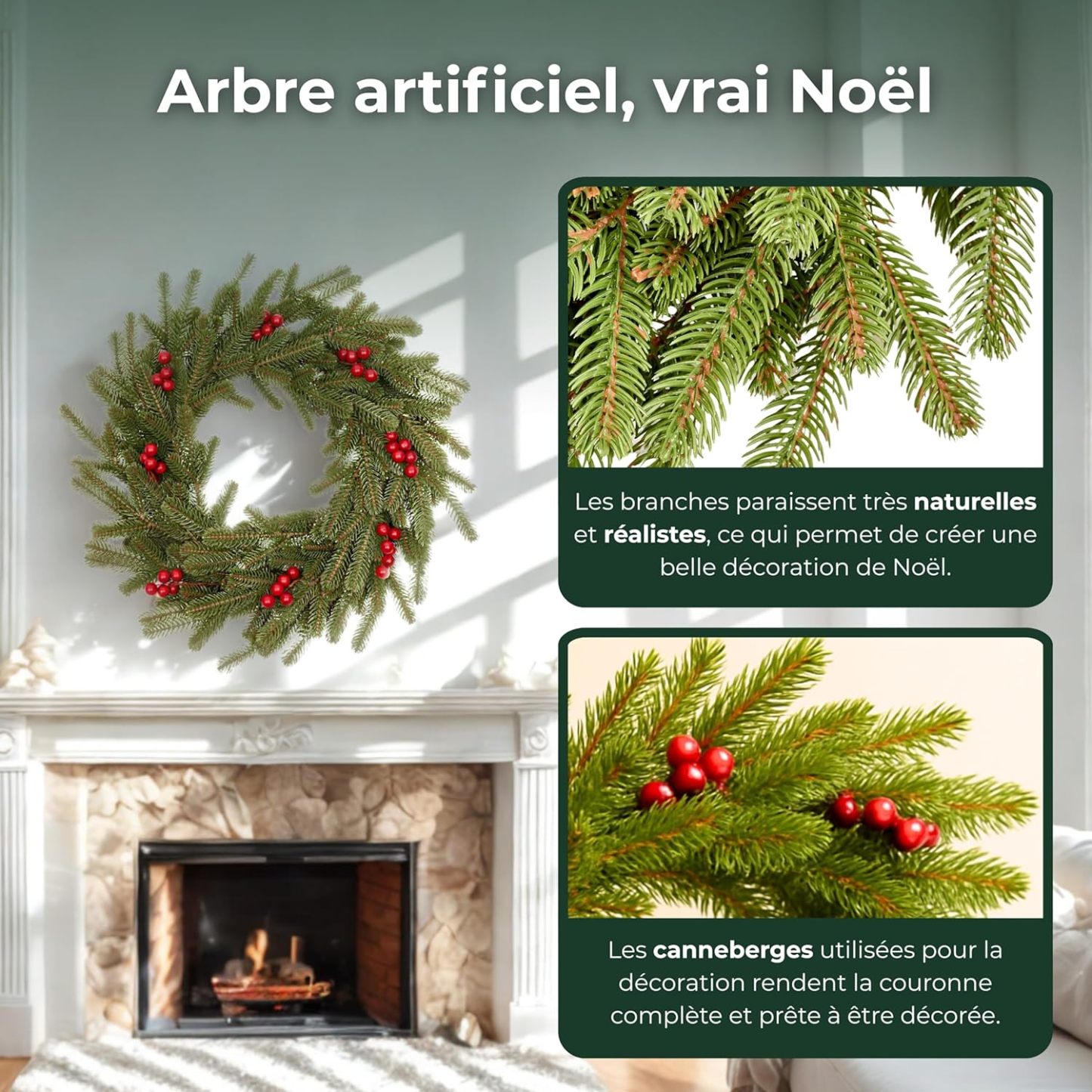 Couronne de Noel Artificielle