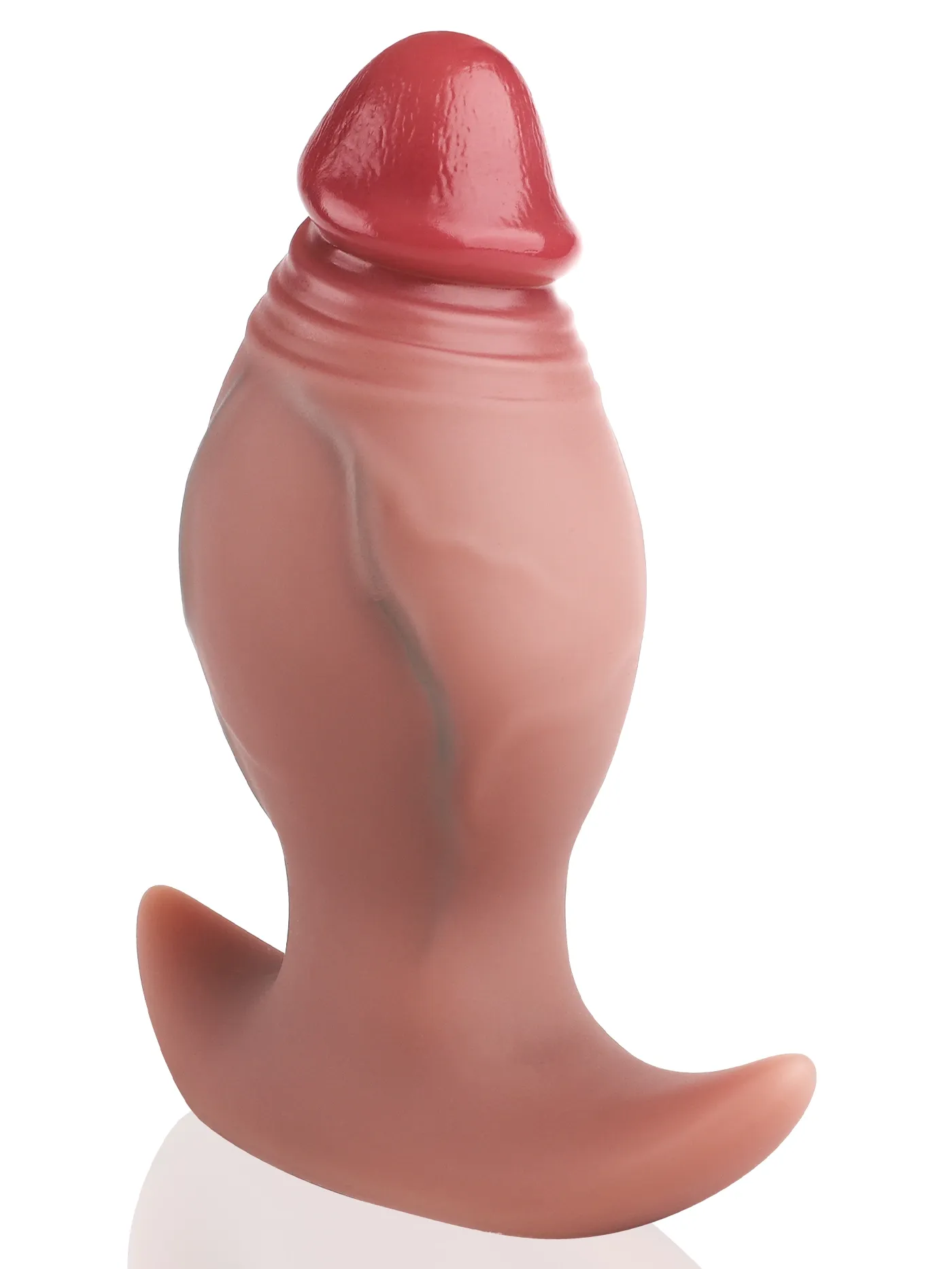7.09" x 9.63" Anatomical Dildo with Butt Plug Base