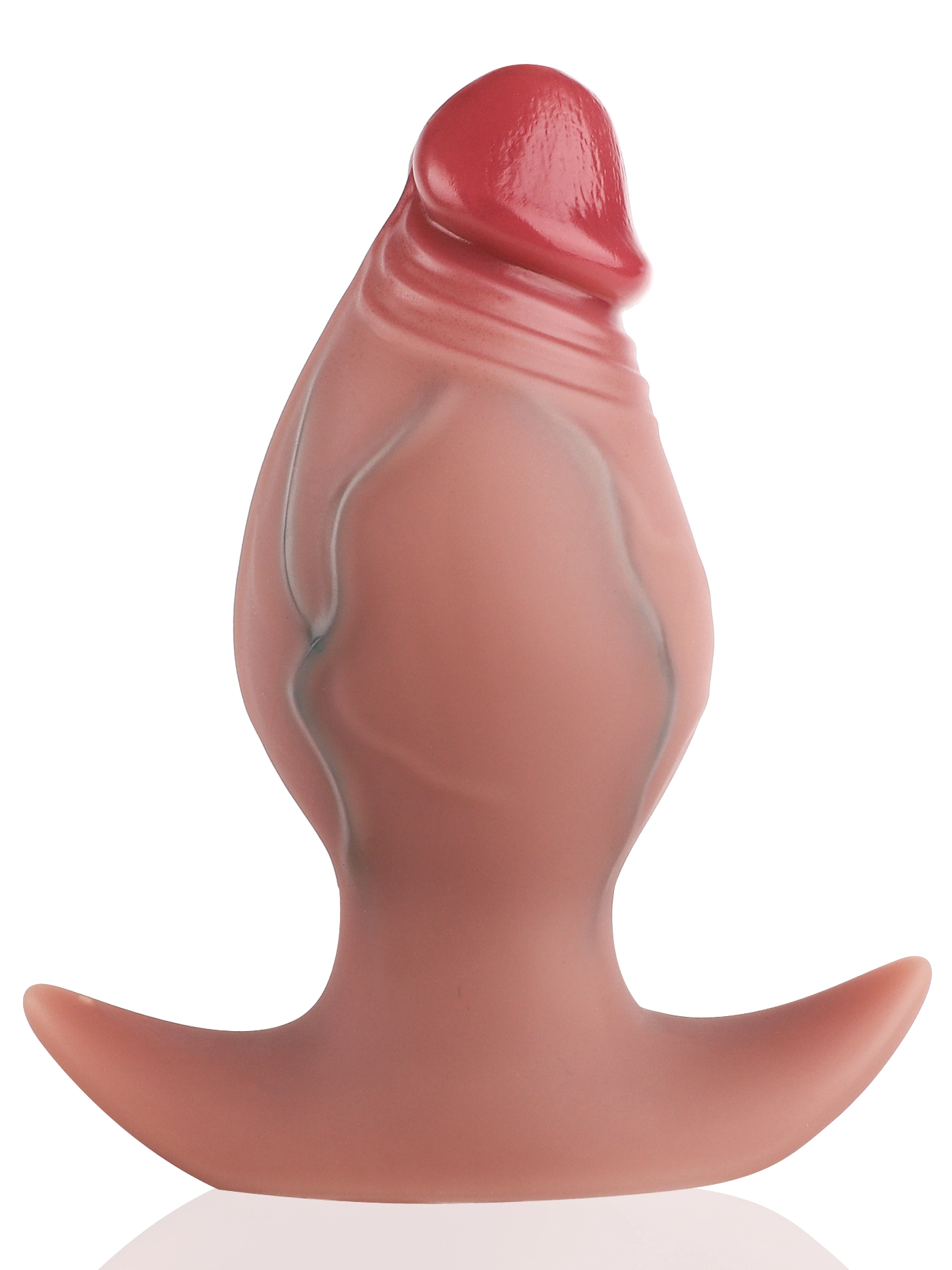 7.09" x 9.63" Anatomical Dildo with Butt Plug Base