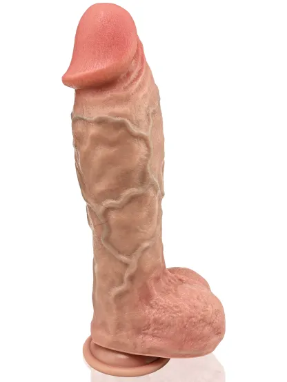 Diego 11.1" x 2.68" Flesh Extra Realistic Thick And Huge Dildo