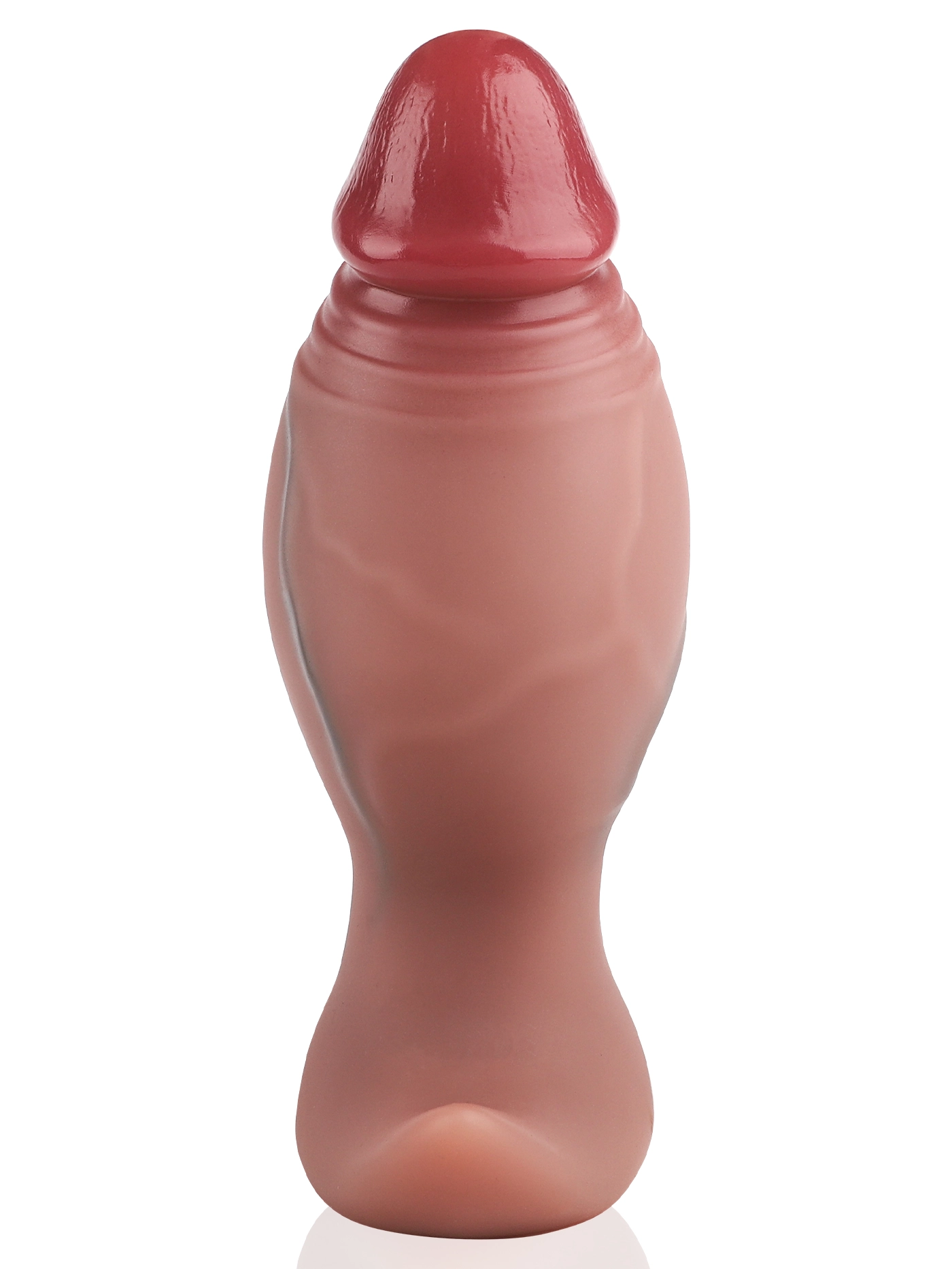 7.09" x 9.63" Anatomical Dildo with Butt Plug Base