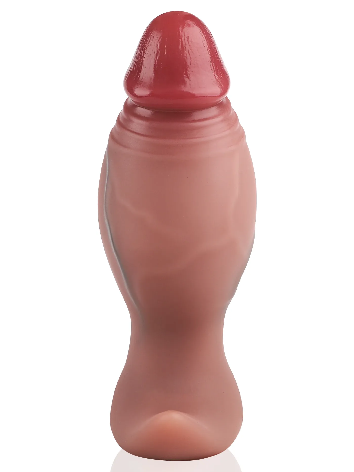 7.09" x 9.63" Anatomical Dildo with Butt Plug Base
