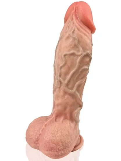 Diego 11.1" x 2.68" Flesh Extra Realistic Thick And Huge Dildo
