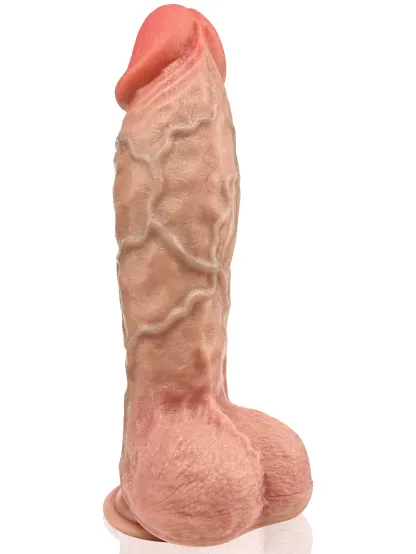 Diego 11.1" x 2.68" Flesh Extra Realistic Thick And Huge Dildo