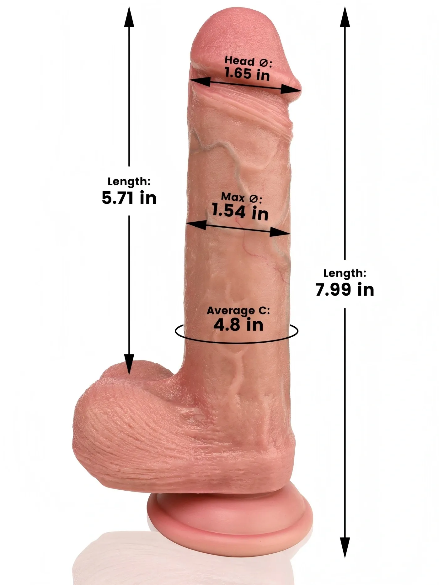 Devin 7.99" x 1.54" Deep Small Lifelike Dildo For Beginner