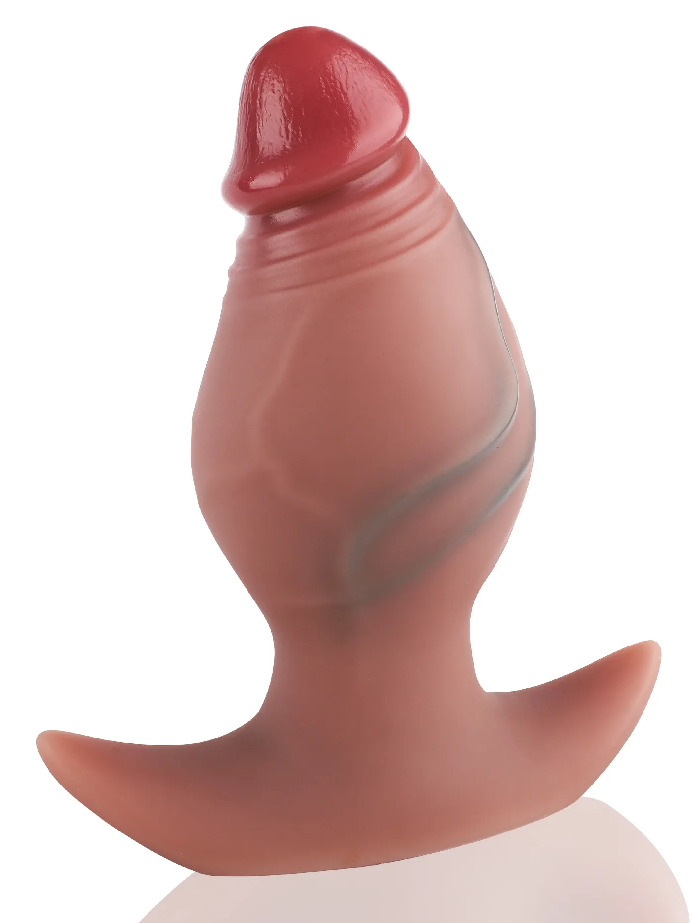 7.09" x 9.63" Anatomical Dildo with Butt Plug Base