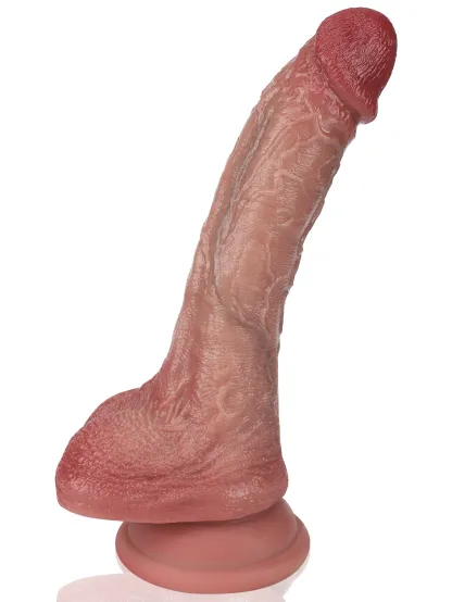 Pulse 6.77" x 3.7" Realistic Skin-Tone Vibrating & Telescoping Dildo