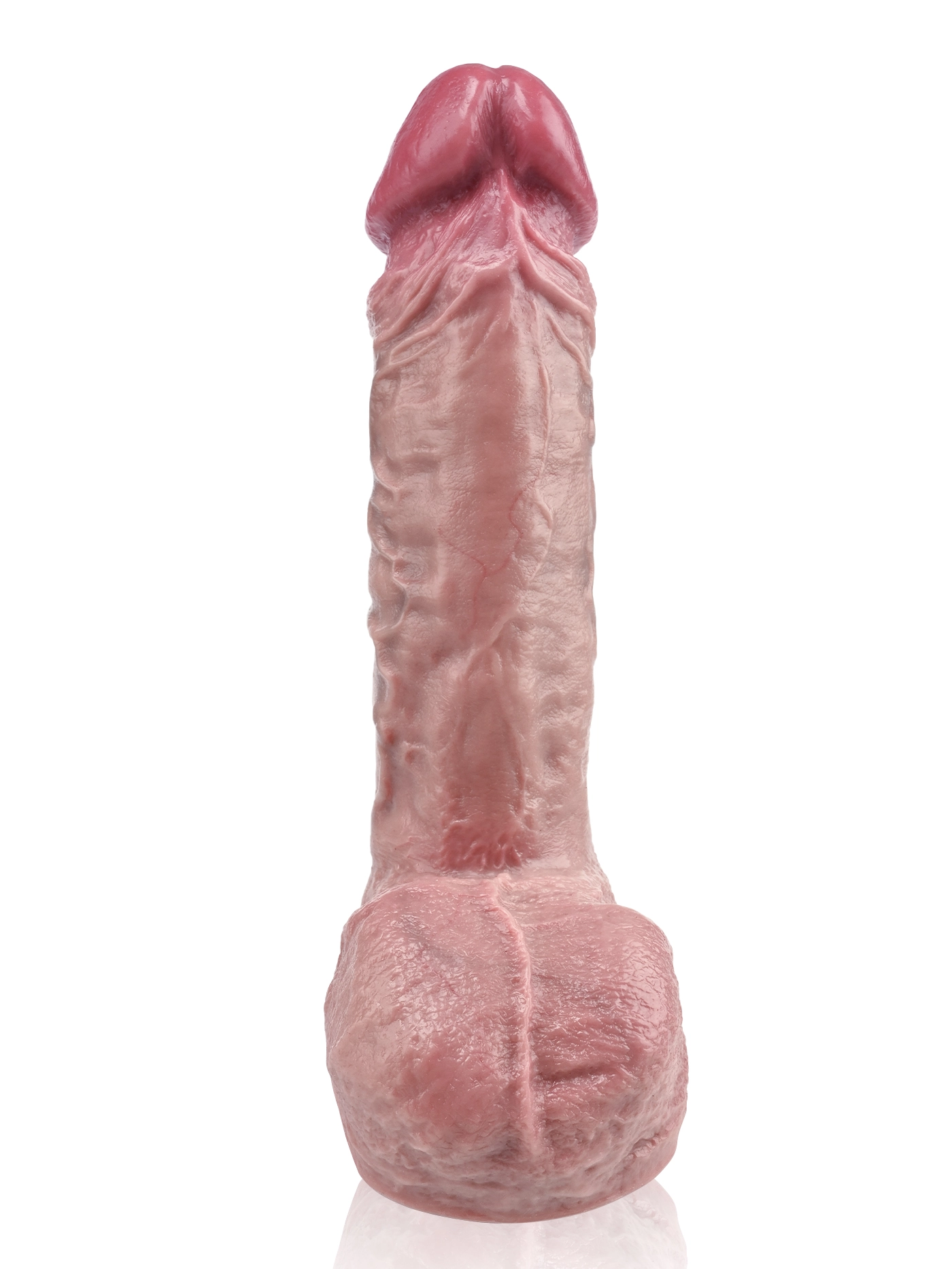 Devin 10.08" x 2.05" Flesh Most Realistic Huge Dildo With Sexy Glans