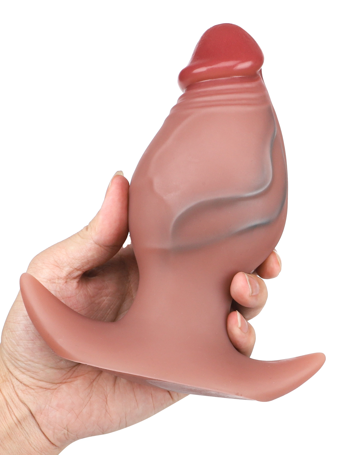 7.09" x 9.63" Anatomical Dildo with Butt Plug Base