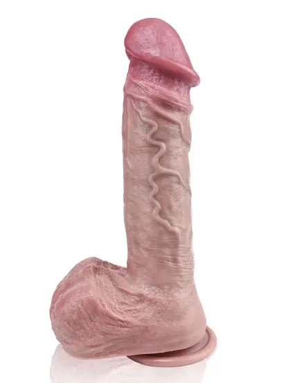 Devin 10.08" x 2.05" Flesh Most Realistic Huge Dildo With Sexy Glans